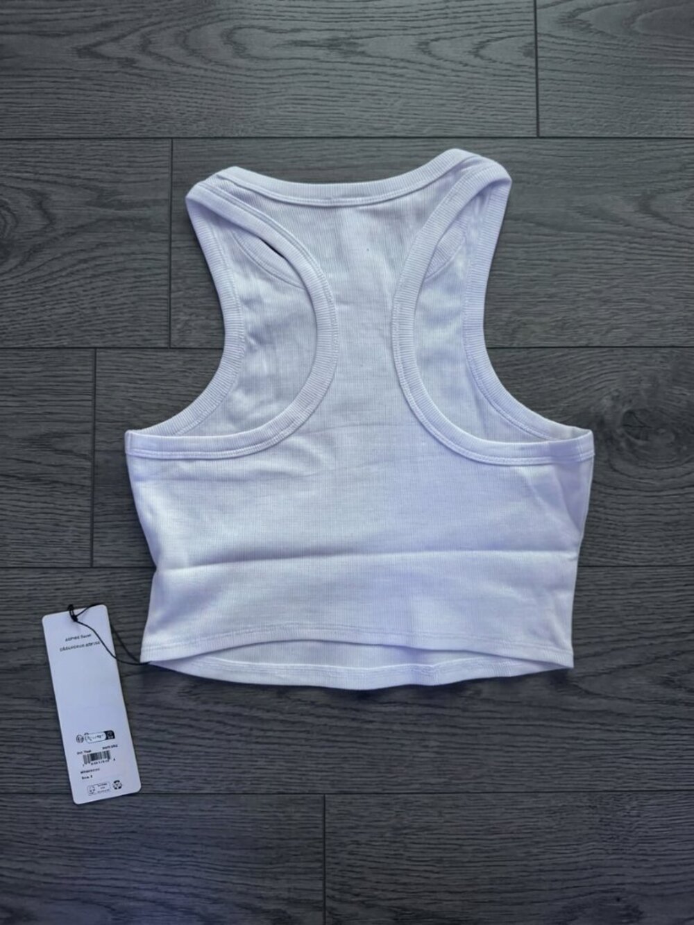 NWT Alo Yoga Aspire Tank Cropped White/Black | Multiple Sizes - Picture 2 of 6